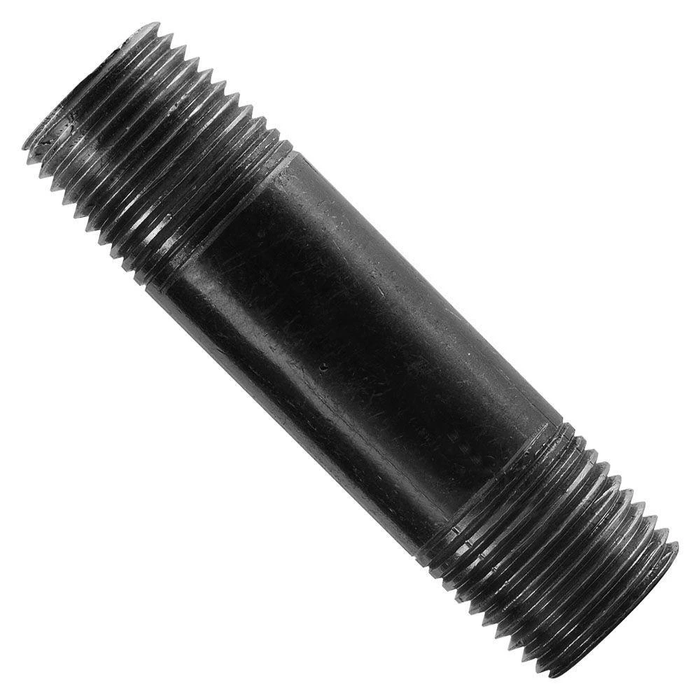 Industries 1/4 In. Mip X 1/4 In. D Mip Black Steel 6 In. Nipple