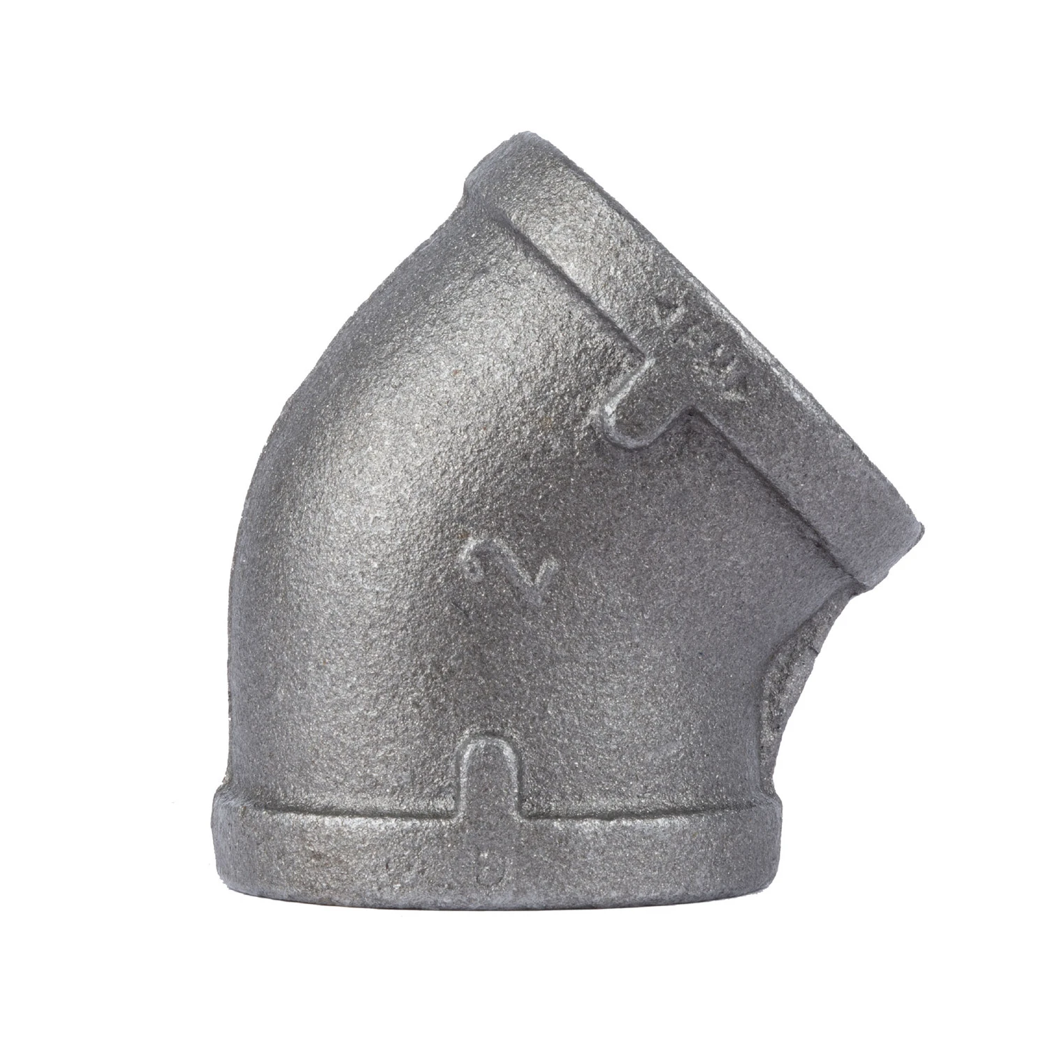 2 Inch Black Steel Pipe 45 Degree Elbow Fitting