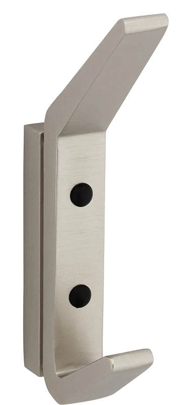 Reed Geometric Wall Hook, Satin Nickel
