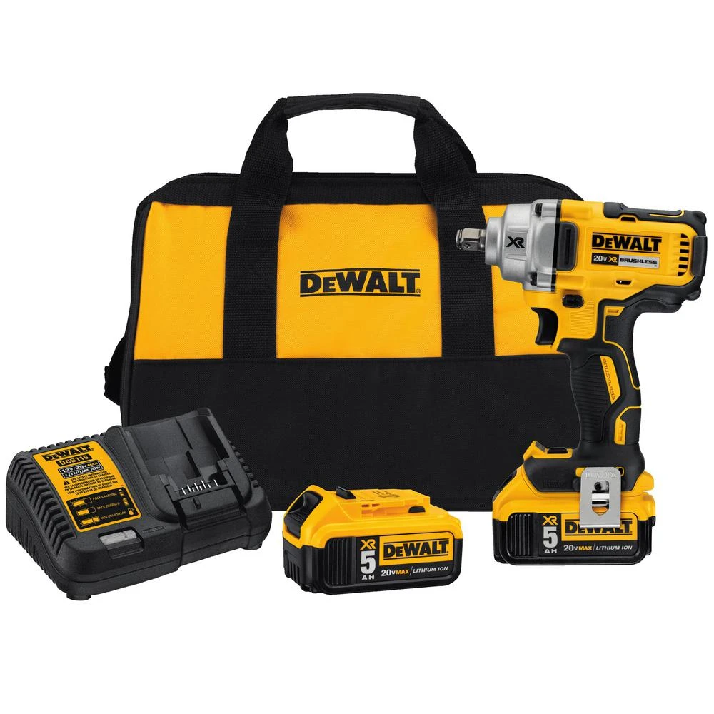 Max XR 20-Volt Cordless 1/2-Inch Impact Wrench Kit with Two Lithium-Ion Batteries