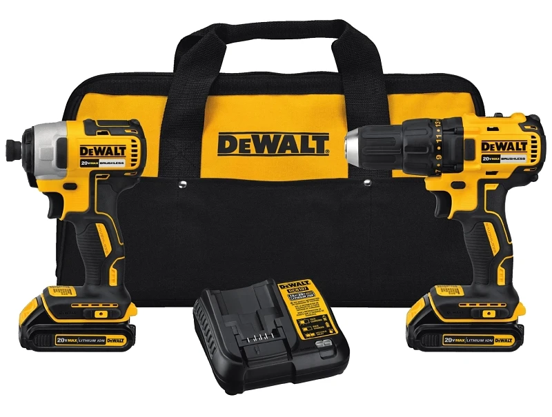20-volt Max Compact Drill & Impact Driver Combo Kit With Brushless Motor And 2 Batteries