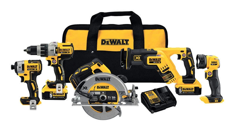 20v Max Xr Cordless Brushless 5 Tool Combo Kit With Batteries And Charger