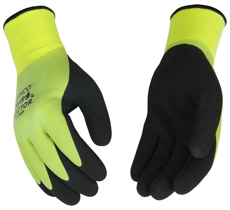 Hydroflector Men's Large Waterproof Thermal Gloves - Black/green