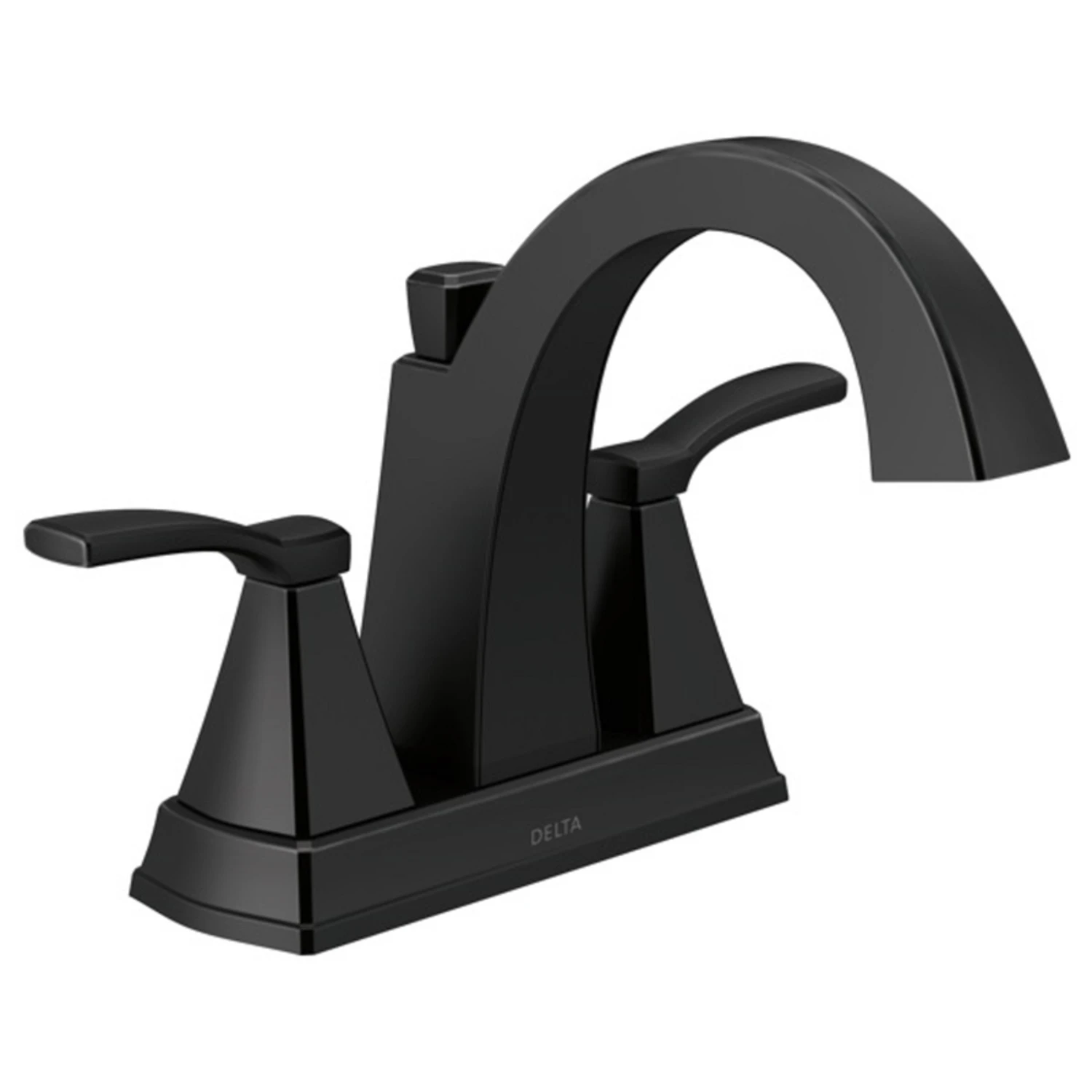 Flynn Matte Black 2-handle Centerset Bathroom Faucet With Pop-up Drain Assembly