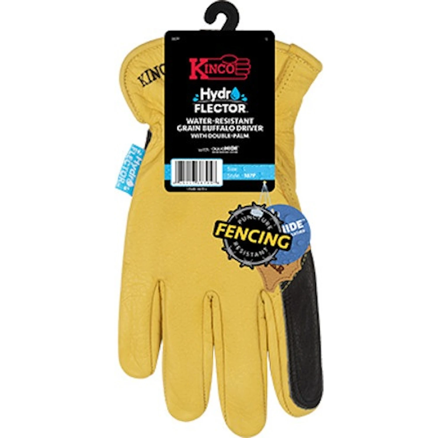 Hydroflector Men's Medium Buffalo Leather Work Gloves - 387p-m
