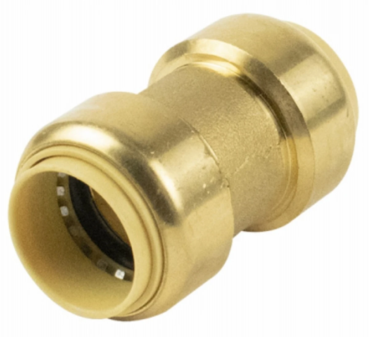Push On Pipe Coupling With Stop, 3/4 Inch Copper Pipe Connector