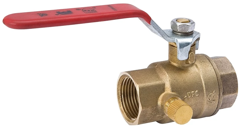 1/2 In. Fip Forged Brass Full Port Ball Valve With Drain Function