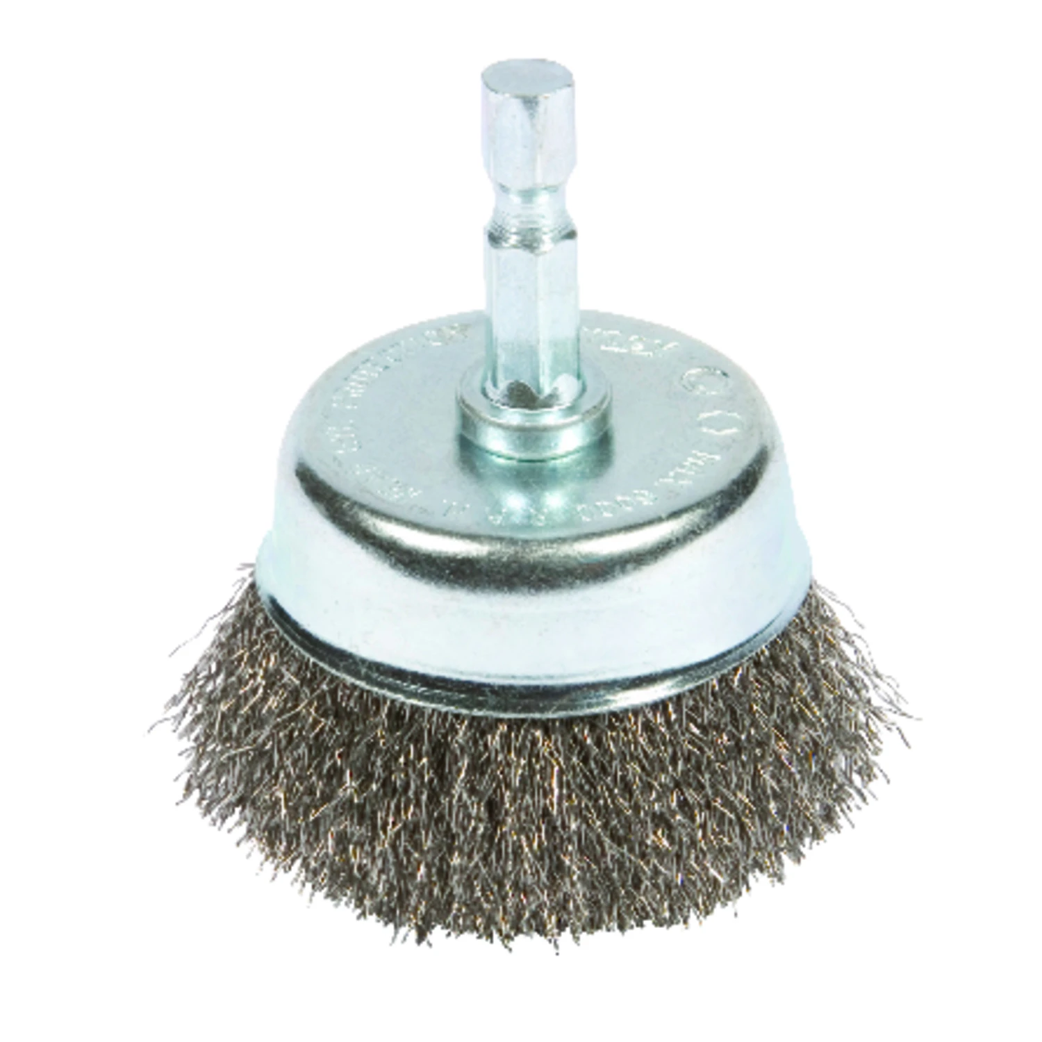 2 In. Coarse Crimped Wire Cup Brush With 1/4 In. Hex Shank, Model 72729