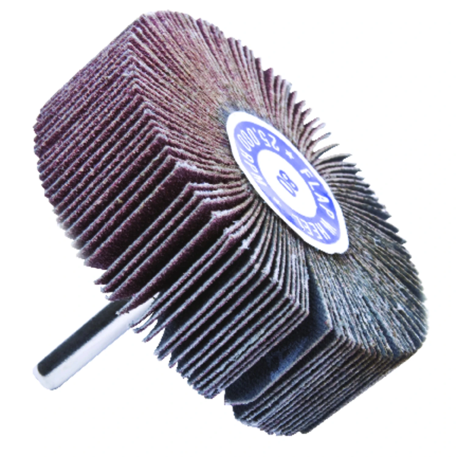 3 In. X 1/4 In. 80 Grit Aluminum Oxide Shank Mounted Flap Sanding Wheel