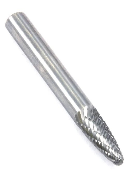 Tungsten Carbide Burr Tree Radius Shape, Quarter Inch Diameter, SF1 Model