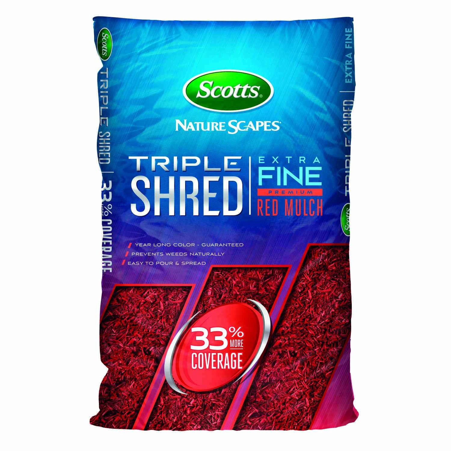 Nature Scapes Triple Shred Red Extra Fine Color-enhanced Mulch 1.5 Cubic Feet