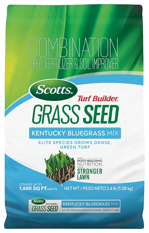 Scotts Turf Builder Kentucky Bluegrass Sun or Shade Fertilizer/Seed/Soil Improver 2.4 lb