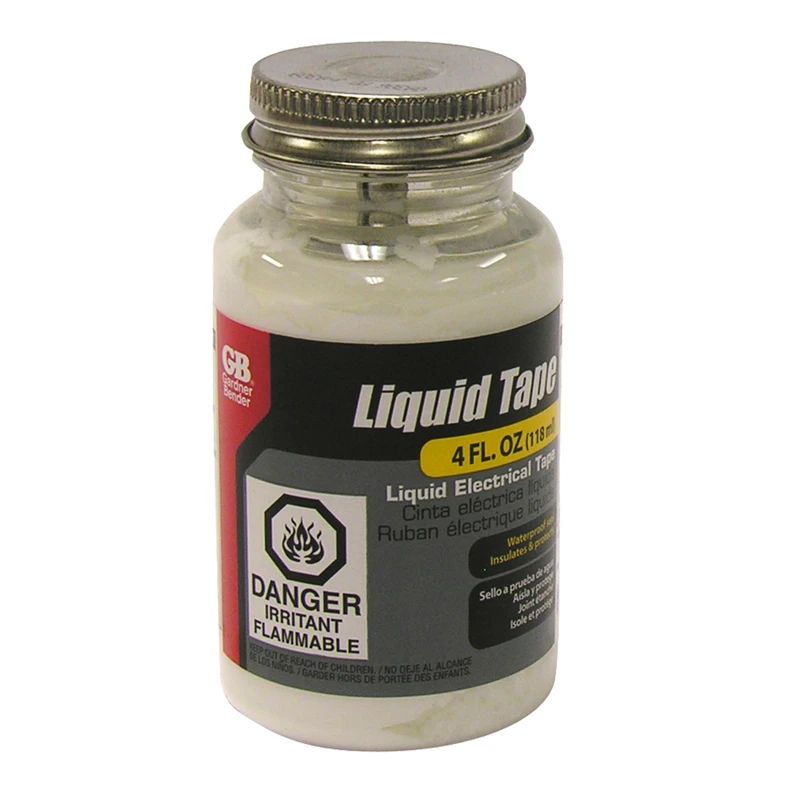 Liquid Electrical Tape, Waterproof, White, 4 oz.