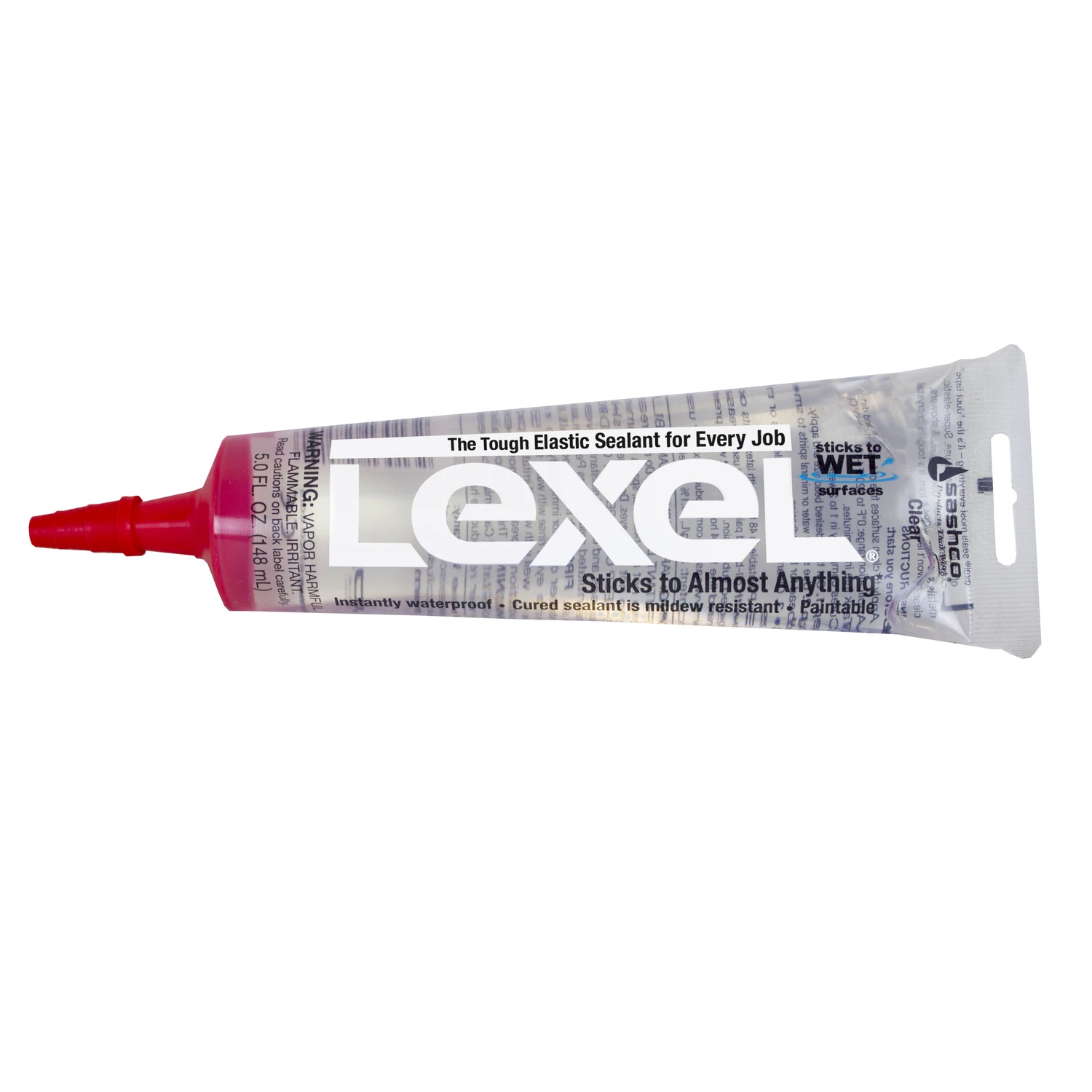 Lexel Clear Caulk, 5 Ounce Squeeze Tube, Flexible Waterproof Sealant