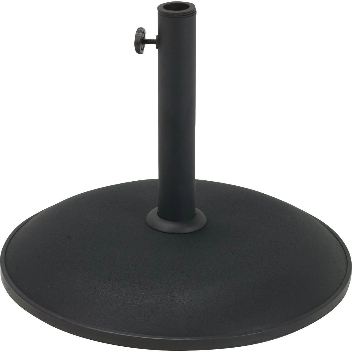 17 In. Round Black Concrete Umbrella Base For 1.25-1.75 In. Poles