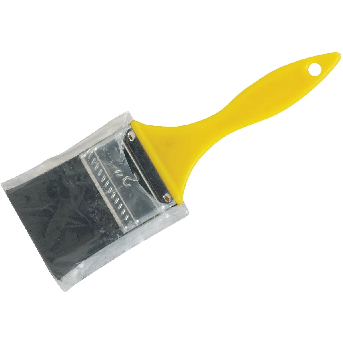 2 Inch Flat Synthetic Polyolefin Paint Brush With Yellow Plastic Handle