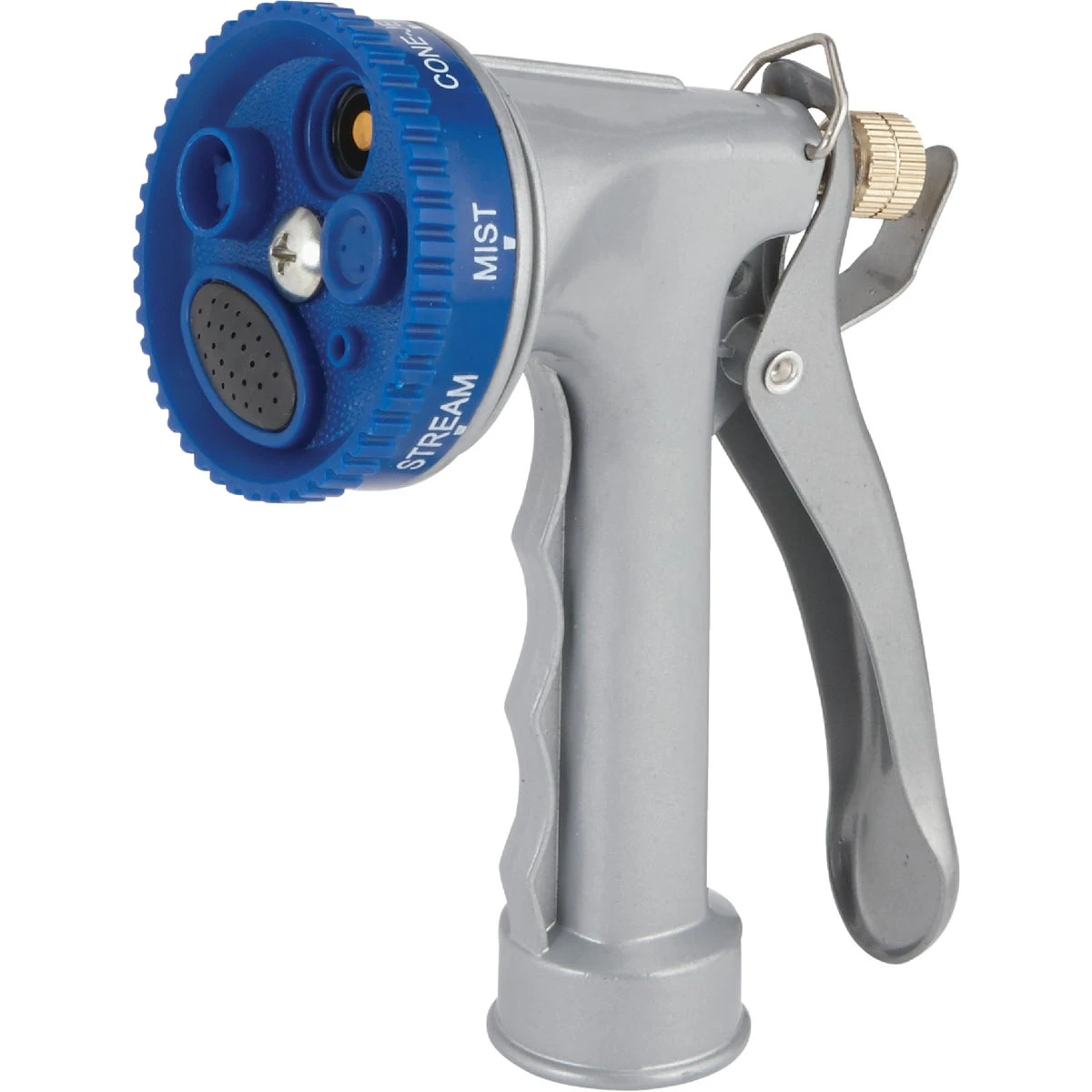 Metal 5-pattern Hose Nozzle, Blue & Gray, Model 55108
