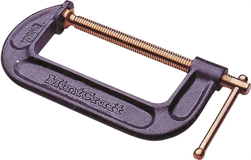 Heavy Duty C-clamp, 6-inch Malleable Steel, Baked Gray Finish