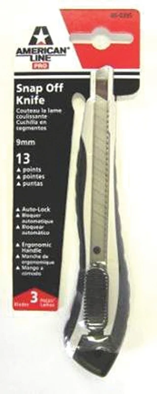 66-0399 Ergonomic Snap-off Utility Knife With Auto-lock Slider