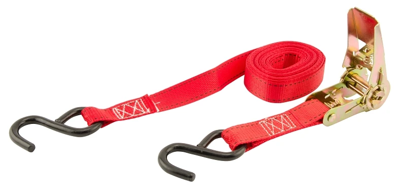 31418 Red 1" X 15' Ratcheting Tie-down Strap, 1200 Lb, Pack Of 4