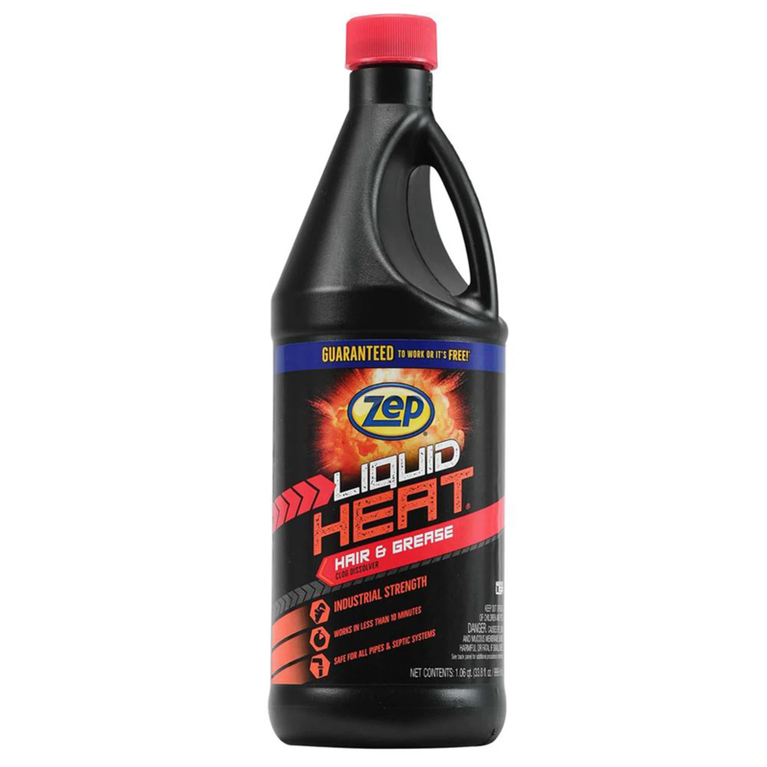34 Oz. Liquid Heat Drain Opener & Cleaner - Professional Strength For Tough Clogs