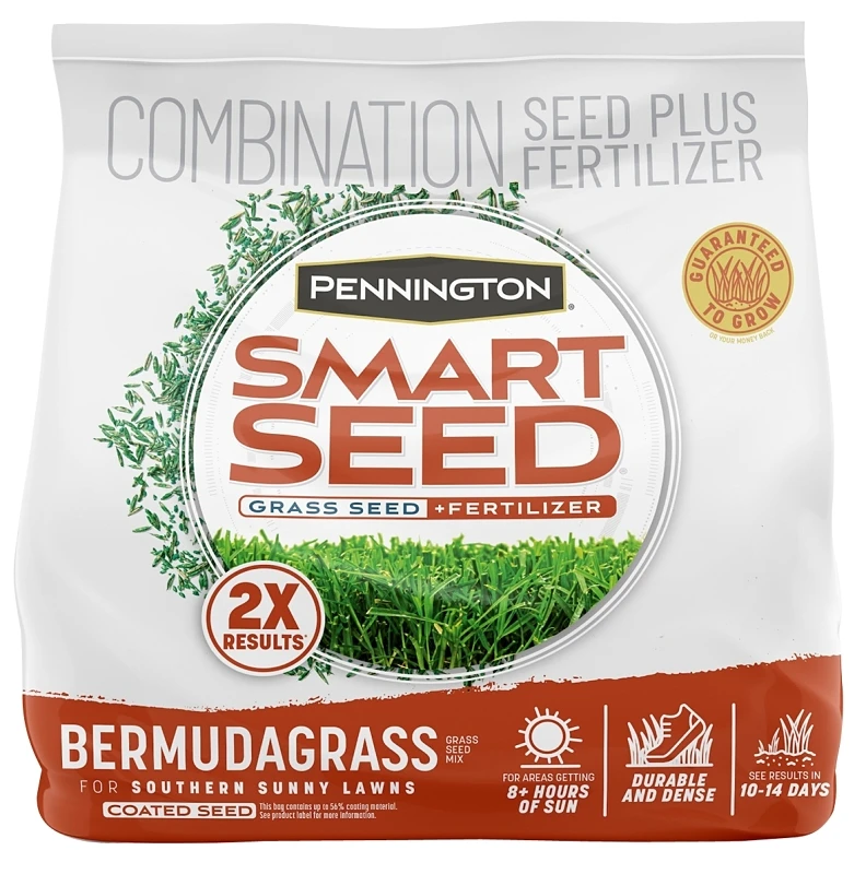 Smart Seed Bermuda Grass Seed And Fertilizer 1.75 Lb For Full Sun