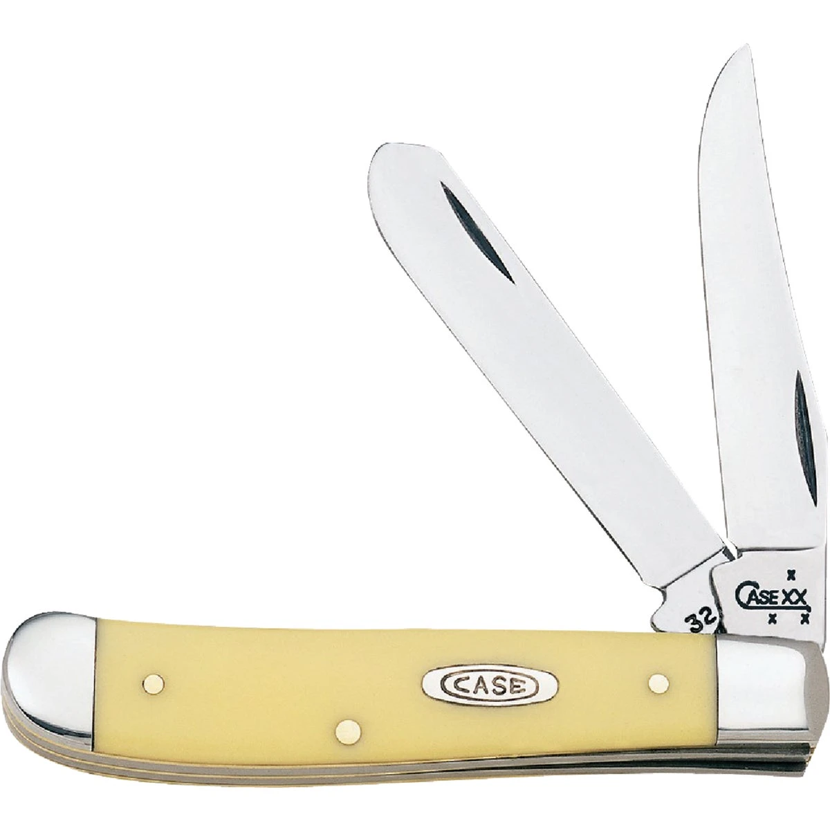 Mini Trapper 2-blade Pocket Knife With Yellow Synthetic Handle, 3.5 In.