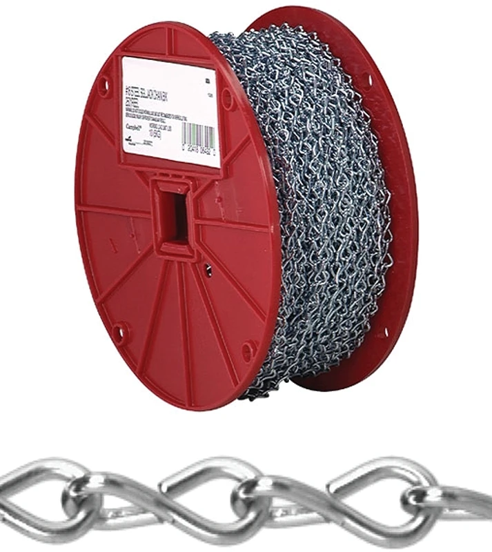 #12 Zinc-plated Low-carbon Steel Coil Chain 100 Ft. Single Jack
