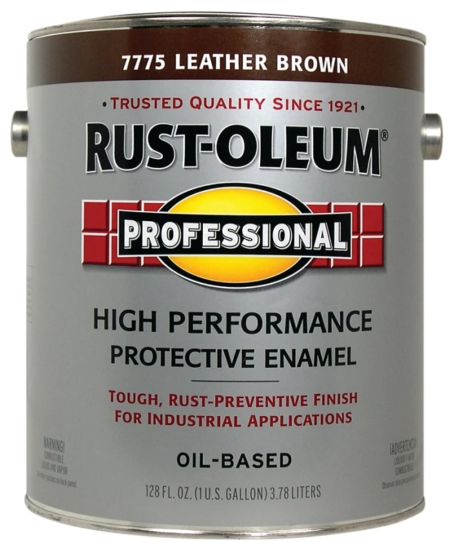 Oil Based Gloss Protective Rust Control Enamel, Leather Brown, 1 Gallon