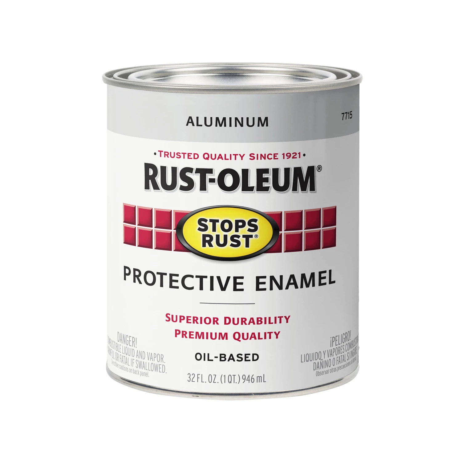 Stops Rust Oil Based Gloss Protective Enamel, Aluminum, 1 Quart