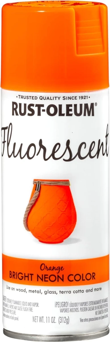 Specialty Fluorescent Orange Spray Paint, 11 Ounce Aerosol Can