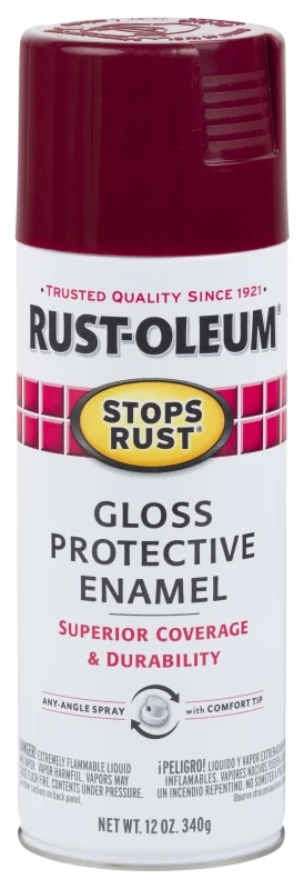 Stops Rust Gloss Burgundy 12 Oz. Anti-rust Spray Paint - Durable Protection