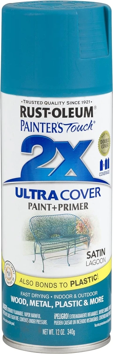 Painter's Touch 2x Ultra Cover 12 Oz. Satin Spray Paint, Lagoon