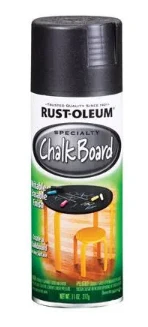11 Oz. Black Erasable Chalkboard Spray Paint - Multi-surface Use