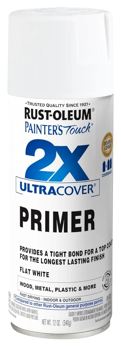 Painter's Touch Two Times Coverage White Spray Primer, 12 Ounce Can
