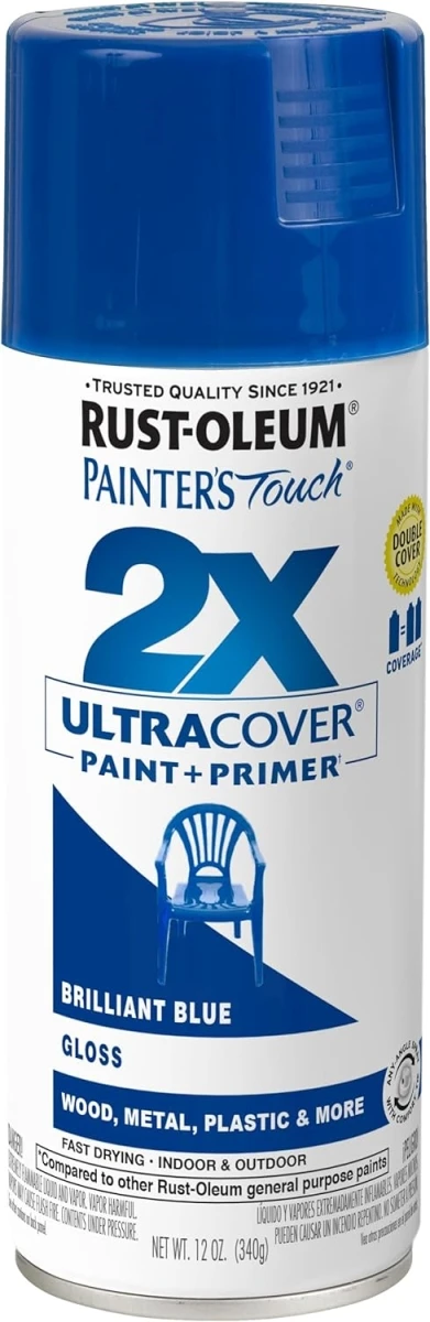 Painter's Touch 2x Ultra Cover 12 Oz. Gloss Brilliant Blue Spray Paint