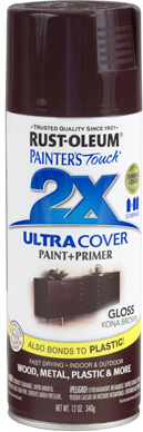 Painter's Touch 2x Ultra Cover 12 Oz. Gloss Spray Paint, Kona Brown