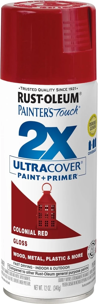 Painter's Touch 2x Ultra Cover 12 Oz. Gloss Spray Paint, Colonial Red