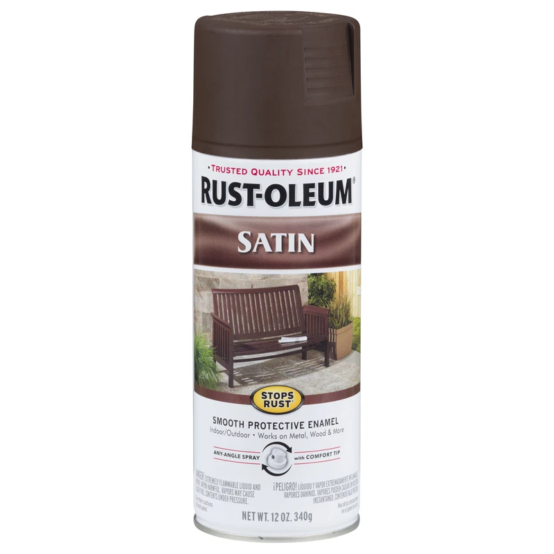 Stops Rust 12 Oz. Satin Dark Brown Protective Enamel Spray Paint