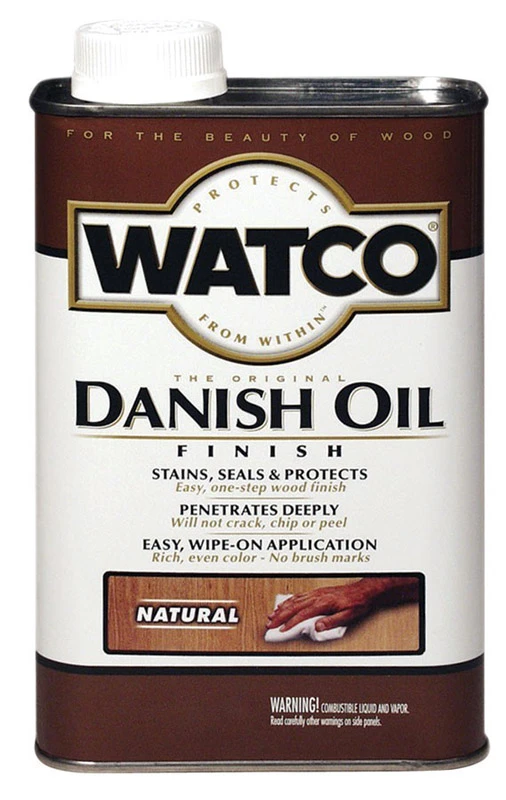 Natural Danish Oil Wood Finish, 1 Pint, Low Voc, Interior Stain