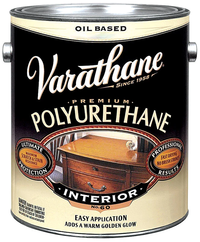 Interior Polyurethane Wood Finish, Oil-Based, Clear Semi-Gloss, 1-Gallon