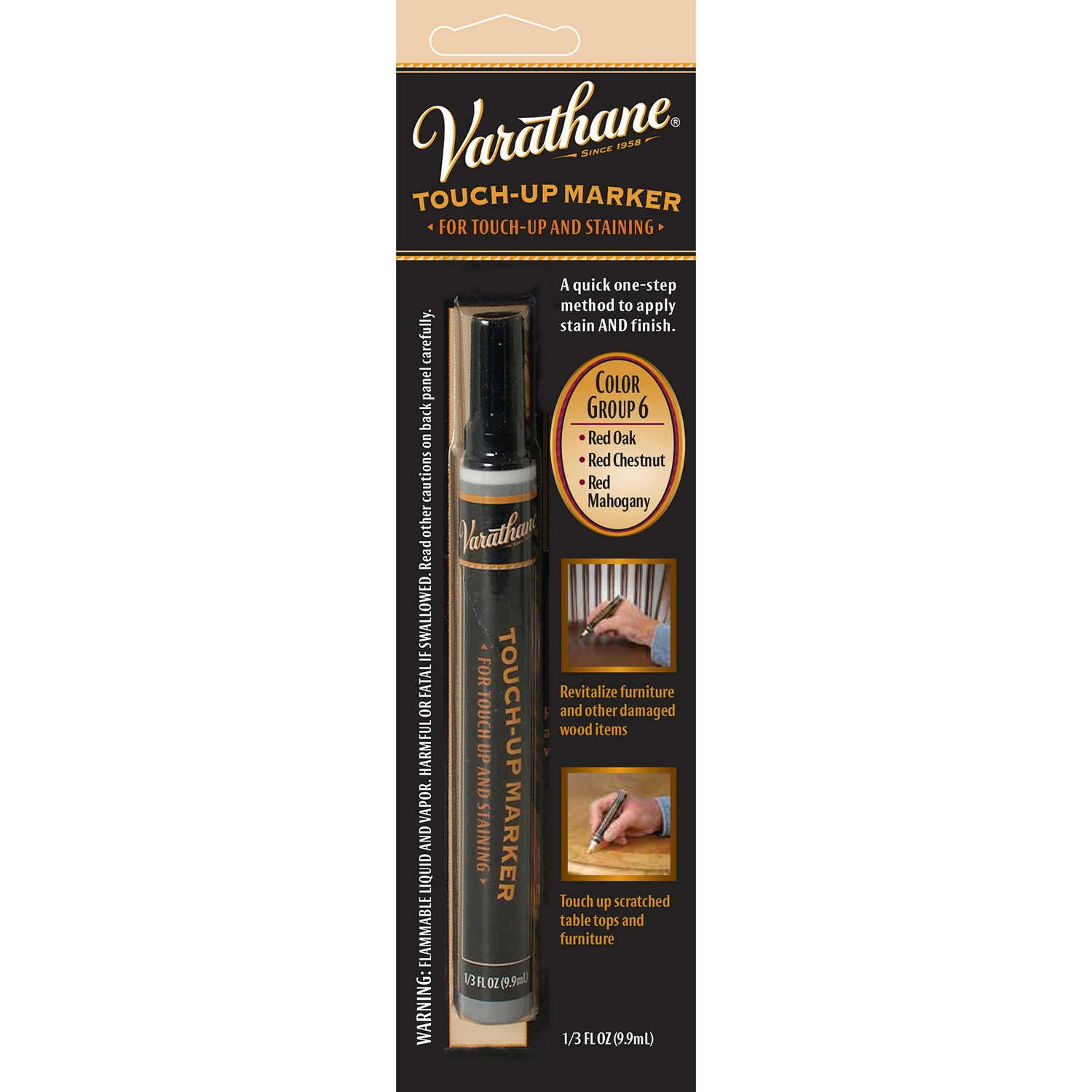 Color Group 6 Touch-up Stain Marker 2.4 Oz For Wood Repair