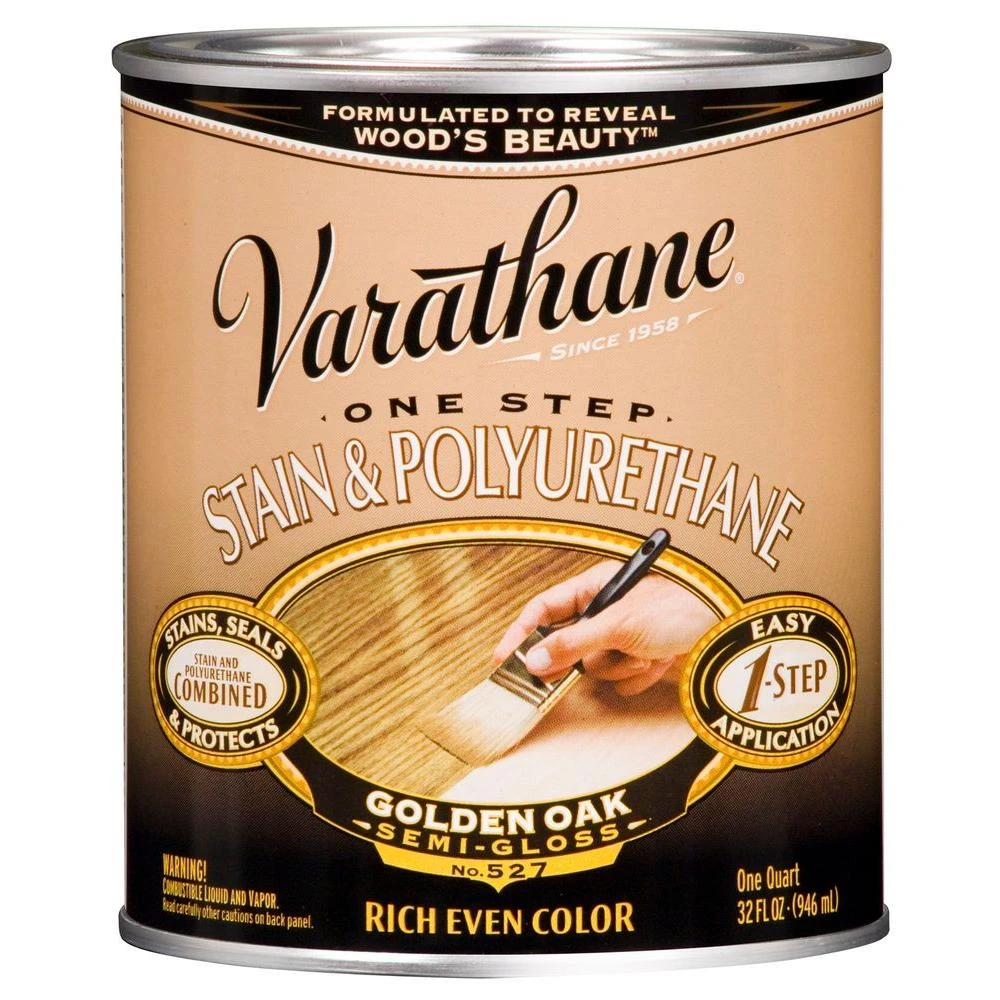 1 Quart Oil-based Semi-gloss Golden Oak Stain & Polyurethane