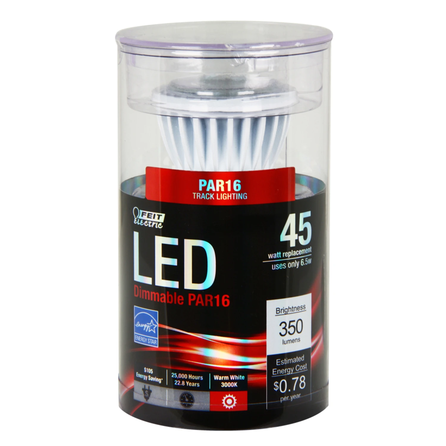 FEIT Electric PAR16 E26 (Medium) LED Bulb Bright White 45 Watt Equivalence 1 pk