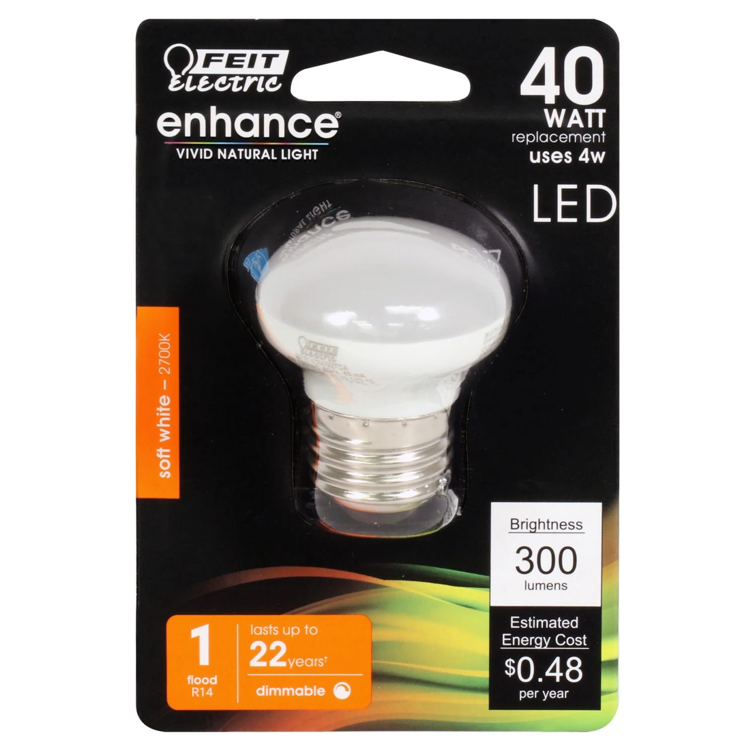 FEIT Electric 4.5 watts R14 LED Bulb 300 lumens Soft White Reflector 40 Watt Equivalence