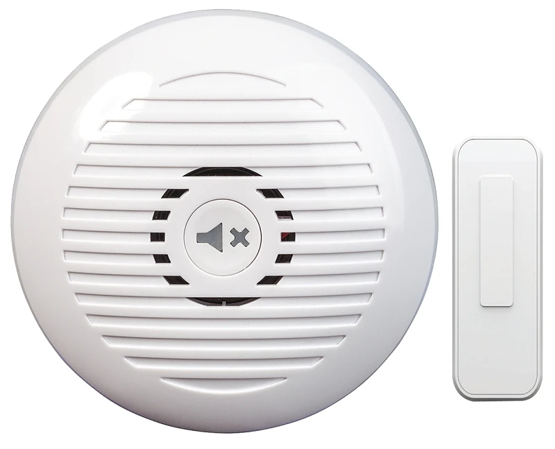 Wireless Door Chime Kit With Strobe Light, White, Model Sl-7912-03