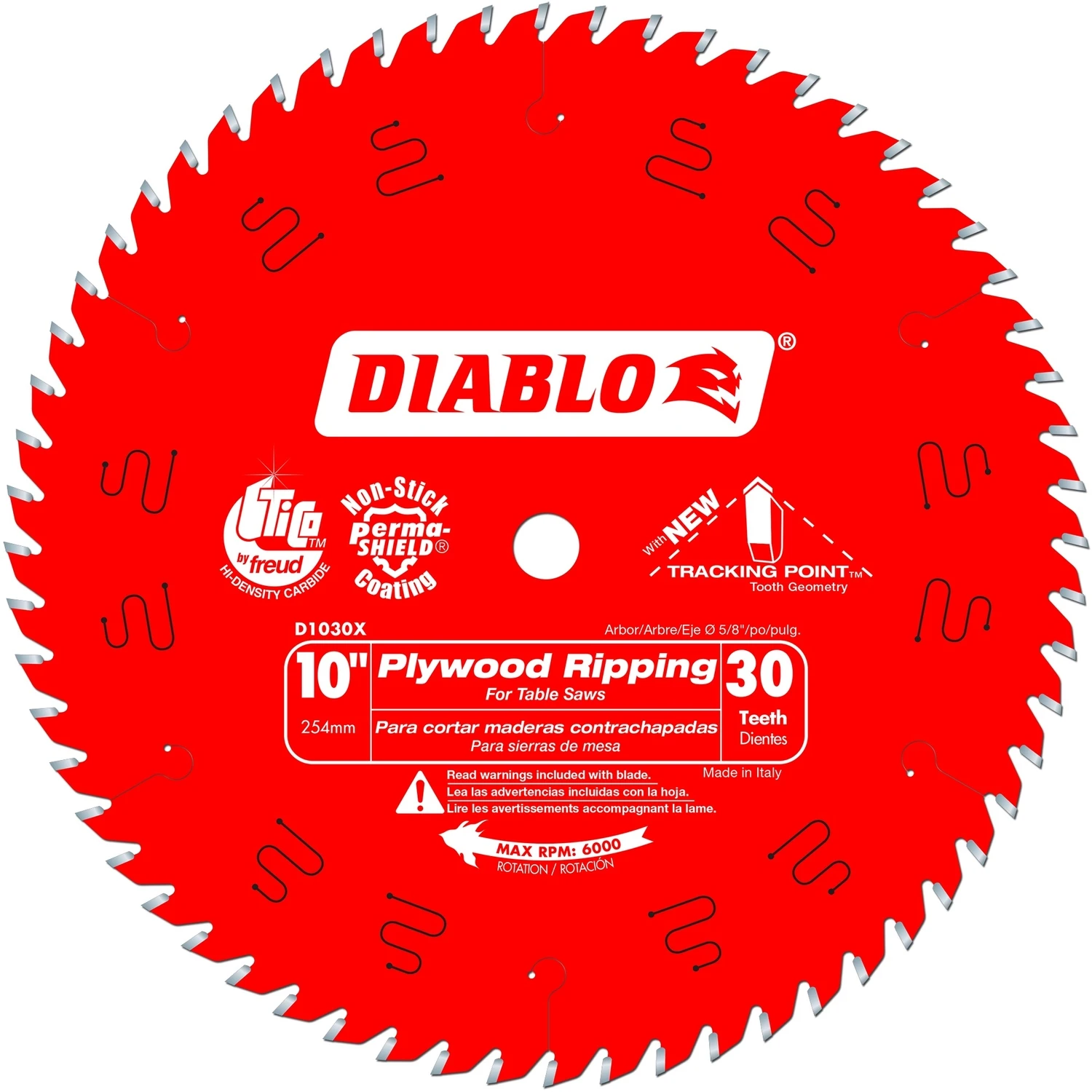 Plywood Ripping Circular Saw Blade, 30-Tooth x 10-In.