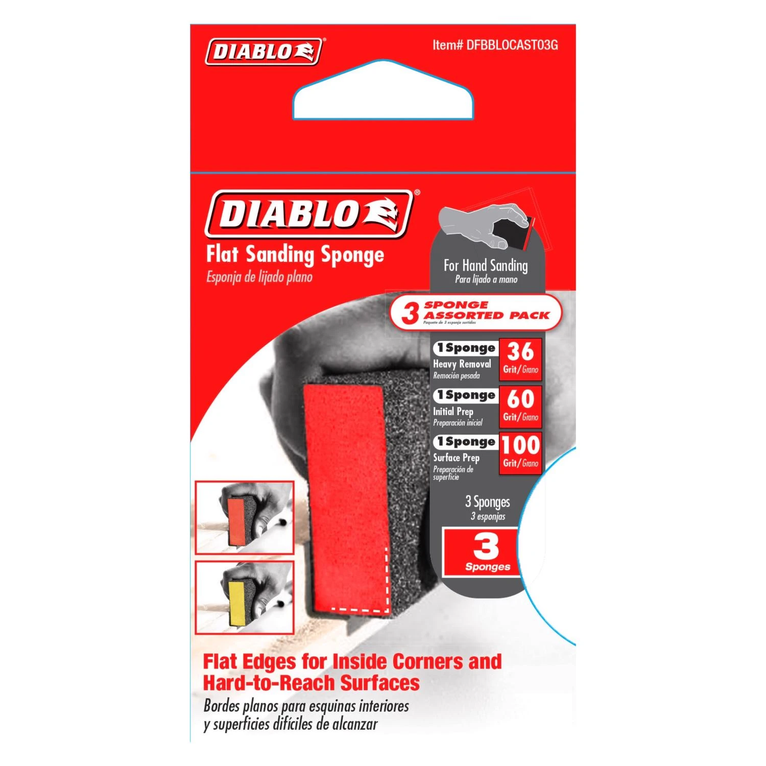 3PK FlatEdge Sand Block