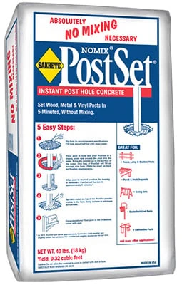 Post Set No-Mix Concrete, 40-Lb.