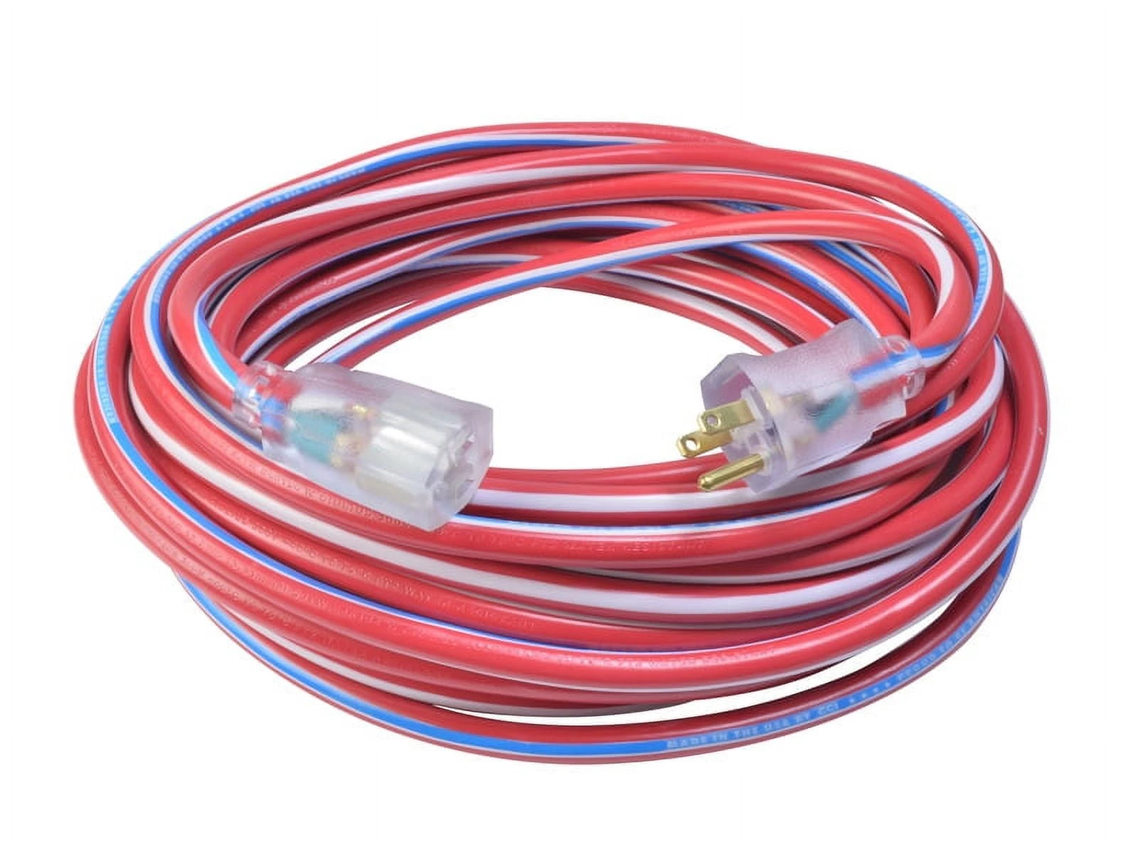 Wounded Warrior Project 25 Ft. 12/3 Indoor/outdoor Patriotic Extension Cord